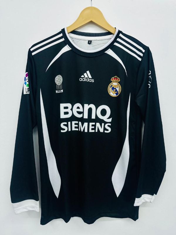 Real Madrid Black Long Sleeve Jersey – Beckham 23 | FBL Jerseys